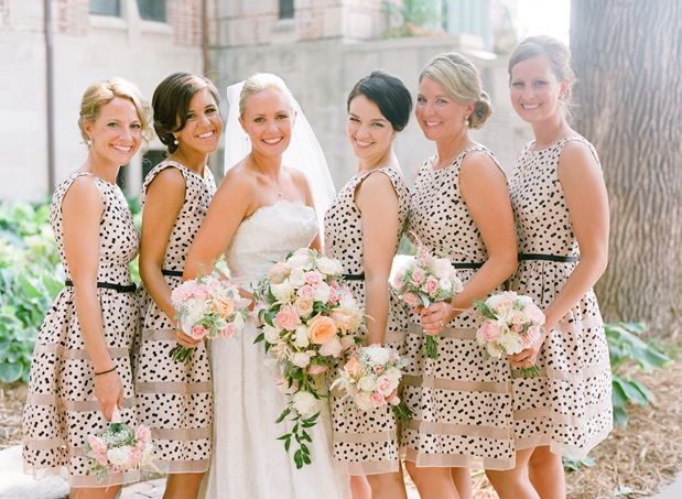 Polka dot bridesmaid dresses | Amy Majors Photography