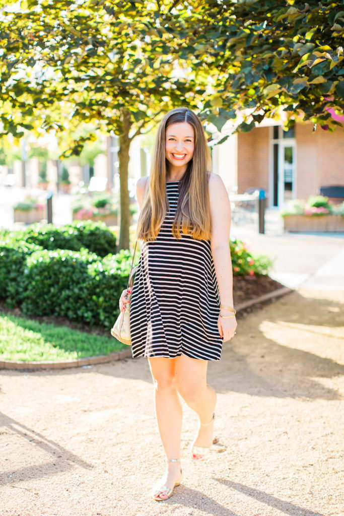 Maternity Style: Striped Swing Dress - Something Pretty