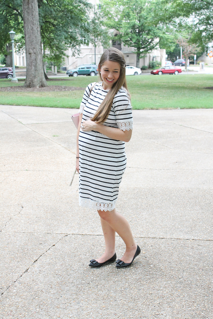 striped-maternity-dress