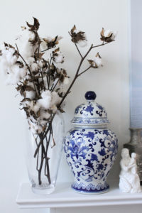 Cotton boll decor | Something Pretty