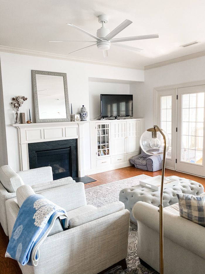Modern White Ceiling Fan For Under 200, Modern Living Room Ceiling Fan