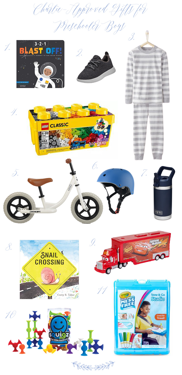Gift guide for preschooler boys